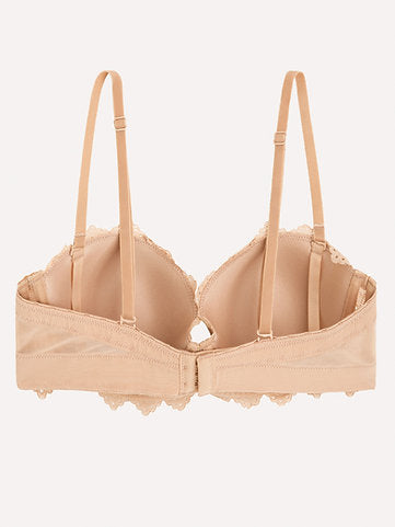 Natural strapless bra